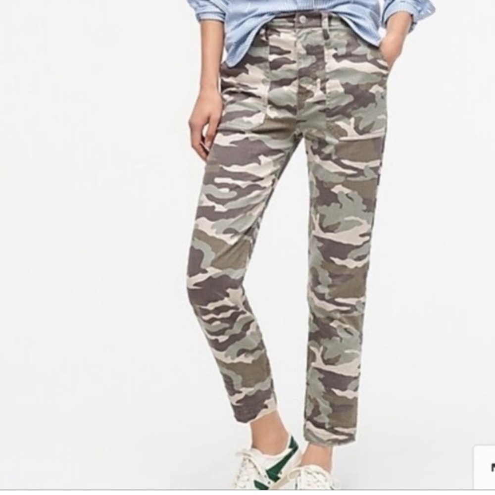 J.Crew Camo Straight Leg Crop, Size 29